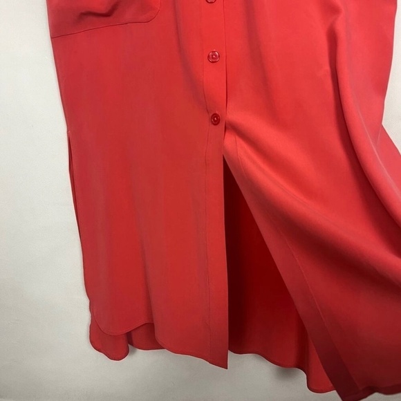 Equipment Silk Button Down Sleeveless Maxi Dress Size Large Party Cocktail - Picture 7 of 14